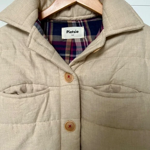 Pietsie Alamos Jacket in Oat Flannel Size Small - Picture 6 of 10